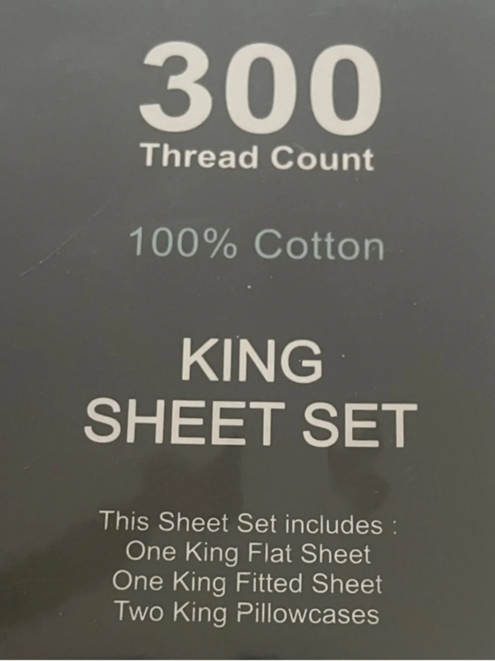 300 Thread Count King Sheet Set - White